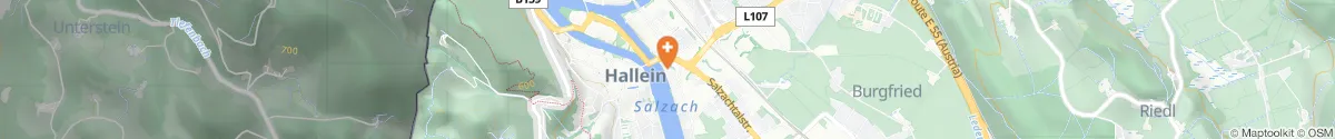 Kartendarstellung des Standorts für Burgfried-Apotheke in 5400 Hallein